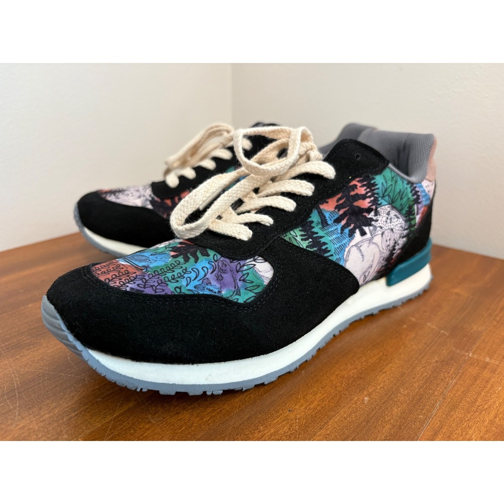 Inkkas Spirit Bear Vegan Jogger Sneakers Black Multicolor Shoes Forest Women 9